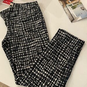 Michael Kors Black and White Checkered Pants